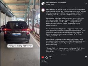 LCGC Pakai Pelat Biru ala Mobil Listrik, Diduga Pelat Nomor Palsu