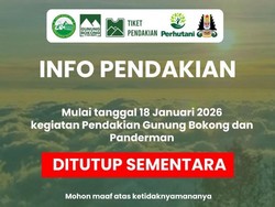 Jalur Pendakian Gunung Panderman dan Bokong Ditutup Sementara