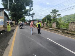 Tiga Motor Terlibat Kecelakaan Beruntun di Lembursitu Sukabumi
