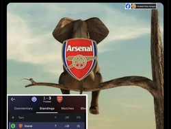 Kalau yang ini kayaknya suporter rival The Gunners: Arsenal ke posisi teratas itu tidak terelakkan, tapi tidak ada jaminan bisa terus menghindari batu sandungan. Foto: dok. Internet/X (Twitter)