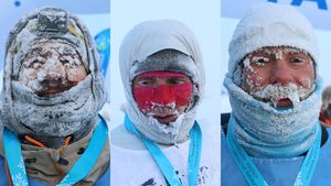 Ragam Potret Kondisi Wajah Atlet di Winter Marathon Yakutia