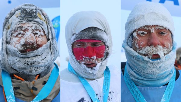 Ragam Potret Kondisi Wajah Atlet di Winter Marathon Yakutia