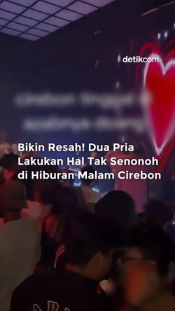 Video: Heboh Aksi Tak Senonoh 2 Pria di Tempat Hiburan Malam Cirebon