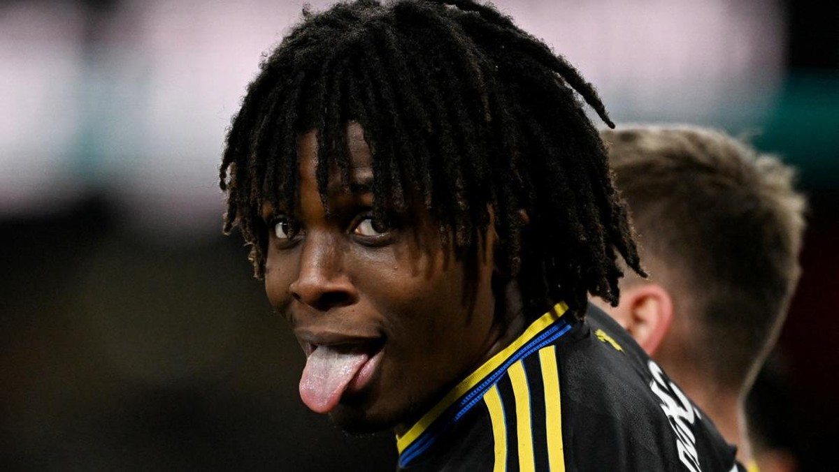 Bek Manchester United Patrick Dorgu. (Foto: REUTERS/Dylan Martinez)