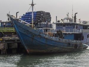 Potret Kapal Pengangkut 70 Ton Daging Ilegal yang Diamankan di Perairan Kepri