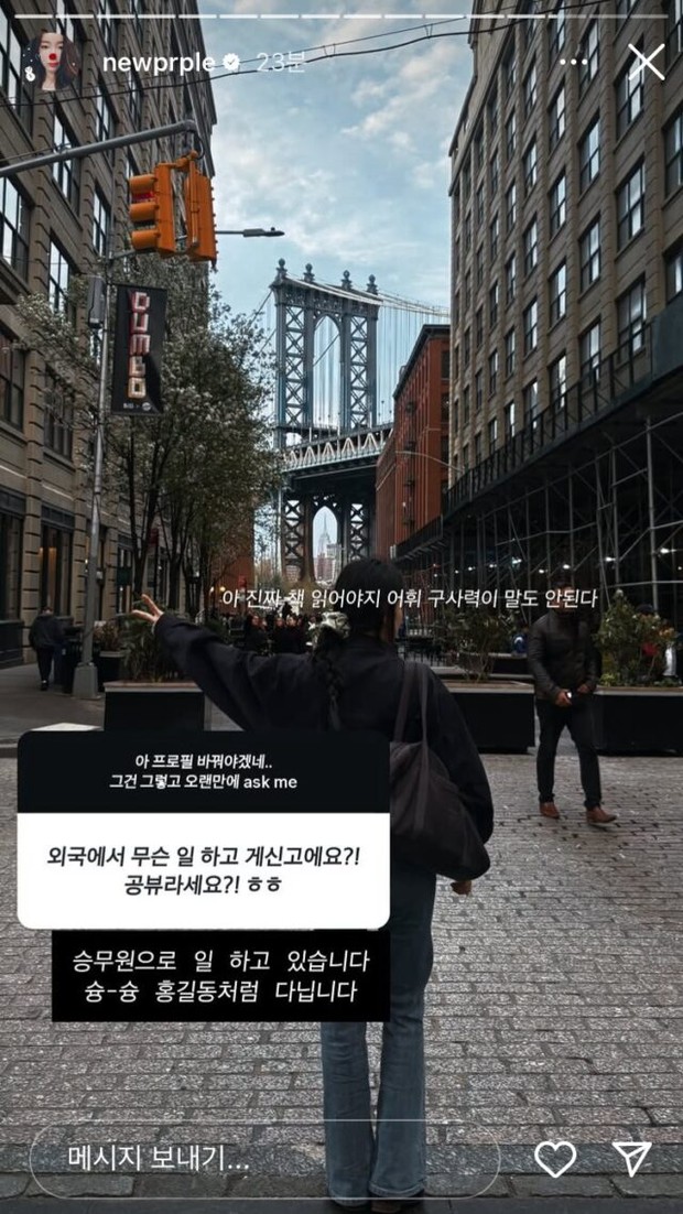 Sesi tanya-jawab di Instagram Story Hana Eks Gugudan.