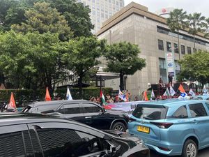 Buruh Demo di Kantor PBB Jakpus, Tolak RI Masuk Dewan Perdamaian Gaza