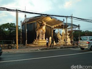 Ada Upacara Palebon, Jalan Raya Ketewel Ditutup Sementara Sabtu Pagi