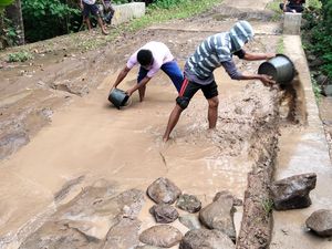 Jalan Rusak Bertahun-tahun, Warga Flores Timur Terpaksa Perbaiki Sendiri