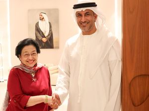 Megawati Disambut Menteri Negara UEA di Abu Dhabi, Bincang soal Bung Karno
