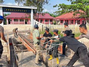 Akses ke Sekolah Makin Kokoh, Jembatan Presisi di Rohil Mulai Dicor