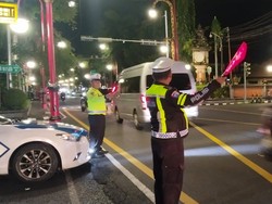 Subsatgas Turjag Polres Gianyar Siaga di Titik Macet dan Rawan Lakalantas