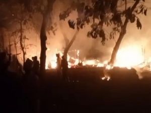 Kandang Ayam di Nguling Pasuruan Terbakar Hebat
