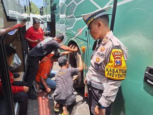 Belasan Bus di Tempat Wisata Kota Batu Jadi Sasaran Ramp Check