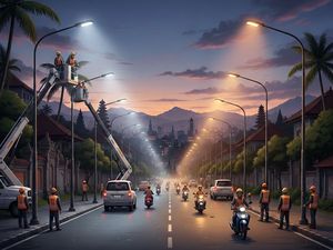 16 Ribu Lampu Jalan di Denpasar Bakal Diganti Serentak