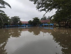 Sungai Lematang Meluap, 1.619 KK dan 2 Sekolah di Prabumulih Terendam Banjir