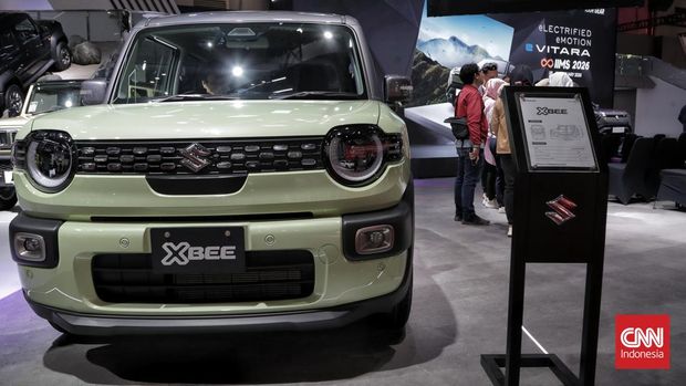 Suzuki memamerkan model XBee dalam ajang Indonesia International Motor Show (IIMS) 2026 di JIExpo, Kemayoran, Jakarta, Kamis (5/2/2026). (CNN Indonesia/Adhi Wicaksono)