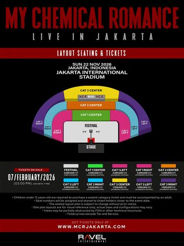 Siap-siap War, Tiket Konser My Chemical Romance Dijual Hari Ini