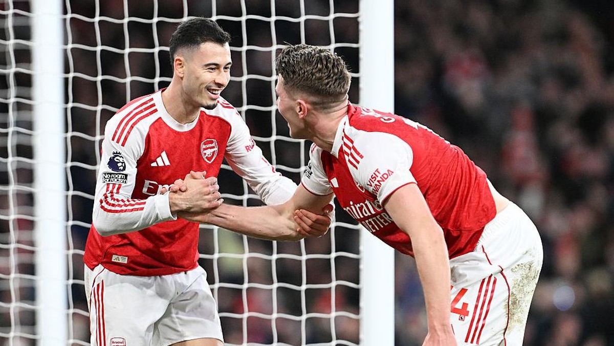 Gabriel Martinelli mengaku sudah terbiasa tertekan di Arsenal. (Foto: Arsenal FC via Getty Images/Stuart MacFarlane)