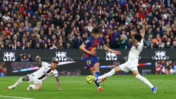 Soccer Football - LaLiga - FC Barcelona v RCD Mallorca - Spotify Camp Nou, Barcelona, Spain - February 7, 2026 FC Barcelona's Marc Bernal scores their third goal REUTERS/Albert Gea