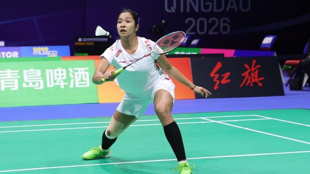 Ester Nurumi Tri Wardoyo saat tampil di BATC 2026. (Arsip PBSI)
