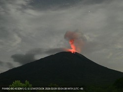 Aktivitas Gunung Ile Lewotolok Meningkat, Meletus 9 Kali Pagi Ini