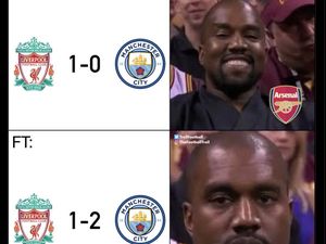 Meme Ragam Reaksi Kocak Arsenal saat Pantau Hasil Liverpool Vs Man City