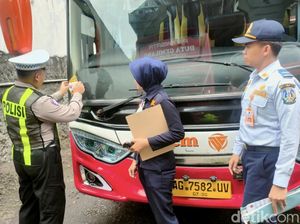 Forum Lantas Jatim-Nganjuk Ramp Check Bus Angkutan Lebaran 2026