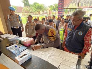 Puluhan Anggota Polres Bima Kota Dites Urine, Kapolres Tak Hadir
