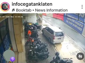 Waspada! Terekam CCTV Maling Modus Pecah Kaca Satroni 2 Mobil di Klaten