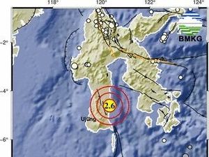 Gempa Bumi M 2,6 Guncang Bone Sulsel dari Kedalaman 5 Km
