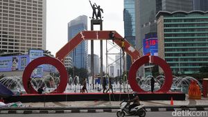 Bundaran HI Bersolek Jelang Jakarta Light Festival Imlek