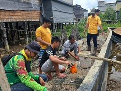 Bumi Andalas Permai Beri Bantuan untuk Budidaya Kepiting Bakau di OKI