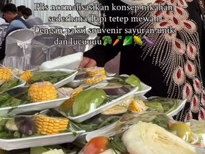 Viral Normalisasi Souvenir Sayur di Pernikahan, Bikin Emak-emak Jadi Happy