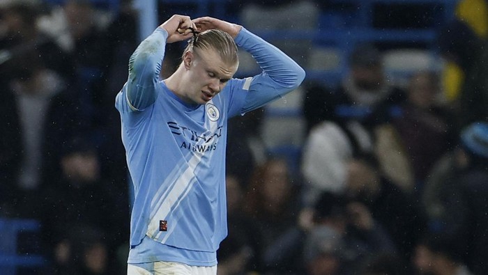 Soccer Football - Premier League - Manchester City v Fulham - Etihad Stadium, Manchester, Britain - February 11, 2026 Manchester Citys Erling Haaland during the match Action Images via Reuters/Jason Cairnduff EDITORIAL USE ONLY. NO USE WITH UNAUTHOR