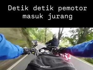 Viral! Pemotor Masuk Jurang Usai Digunting Moge di Cianjur