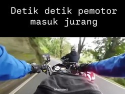 Viral! Pemotor Masuk Jurang Usai Digunting Moge di Cianjur