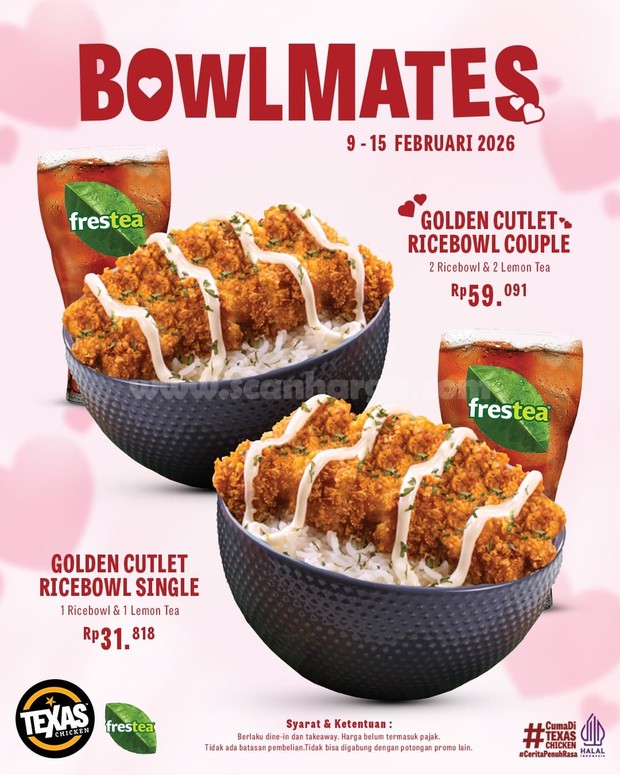 Promo makanan valentiine Texas Chicken/ Foto: IG @texaschickenidn