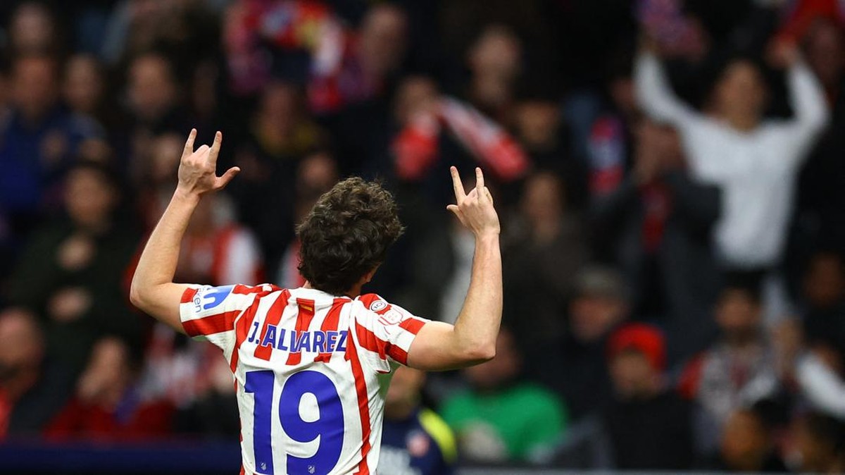 Bomber Atletico Madrid Julian Alvarez baru saja mengakhiri paceklik gol selama dua bulan. (Foto: REUTERS/Albert Gea)