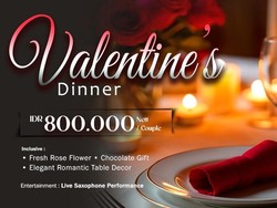 Valentine Spesial dengan Romantic Dinner Intimate Diiringi Live Saxophone