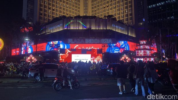 Acara Festival Imlek 2026 di Bundaran HI, Jakarta Pusat. (Mulia/detikcom)