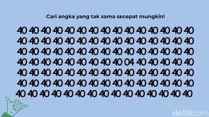 Hanya untuk Pemilik Mata Super, Bisa Temukan Angka yang Berbeda?