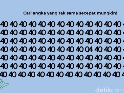 Hanya untuk Pemilik Mata Super, Bisa Temukan Angka yang Berbeda?