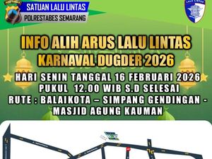 Karnaval Dugderan Semarang 16 Februari, Ini Titik Parkir dan Rekayasa Lalinnya
