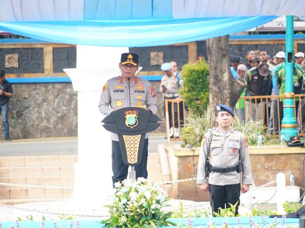 Potret Kapolda Metro Pimpin Apel Siaga Kamtibmas Bareng Ojol-Buruh Sambut Ramadan