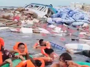 KM Cahaya Intan Selebes Bawa 20 Orang Tenggelam di Bombana gegara Bocor