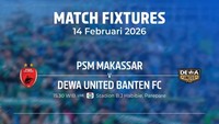 Jadwal PSM Vs Dewa United: Main Kapan, Jam Berapa dan Tayang di Mana?