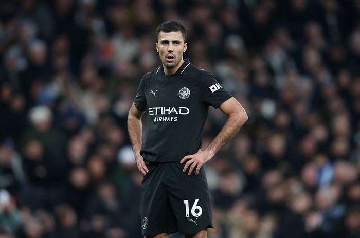 LONDON, ENGLAND - FEBRUARY 1: Manchester Citys Rodri during the Premier League match between Tottenham Hotspur and Manchester City at Tottenham Hotspur Stadium on February 1, 2026 in London, United Kingdom. (Photo by Rob Newell - CameraSport via Get