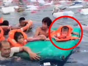 Momen Balita Terombang-ambing di Perairan Bombana Usai Kapal Tenggelam