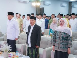 Khofifah Hadiri Rakernas Pergunu-JKSN Bersama Menko Polkam